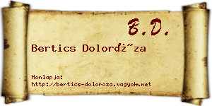 Bertics Doloróza névjegykártya